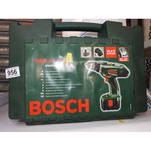 956 - Bosch Cordless Drill in Case