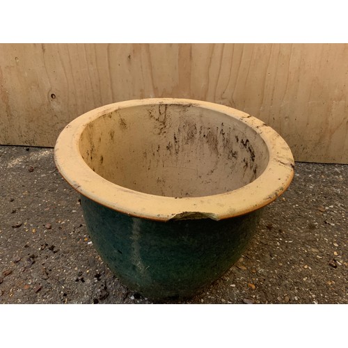 10A - 3x Glazed Garden Planters