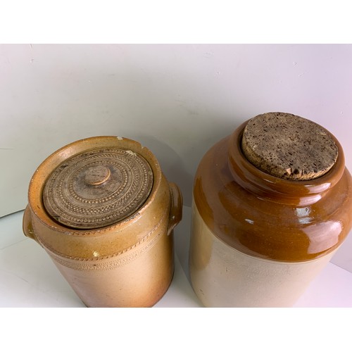 183 - 2x Stoneware Jars