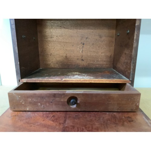 676 - Mahogany Fall Front Writing Box - Military Style