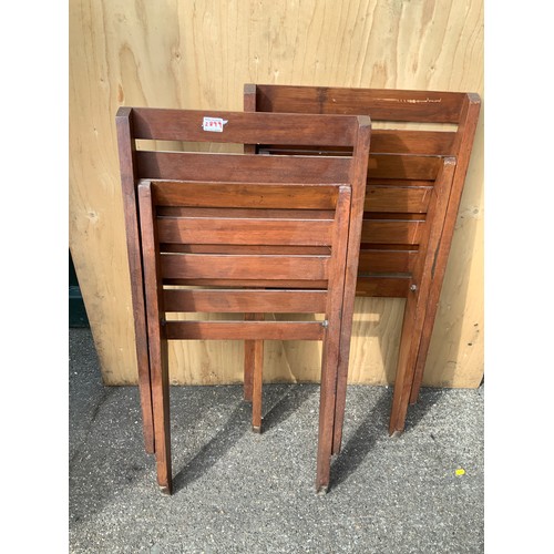 124 - Pair of Folding Wooden Garden Chairs