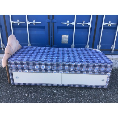 173B - Single Bed with Headboard and Under Bed Storage