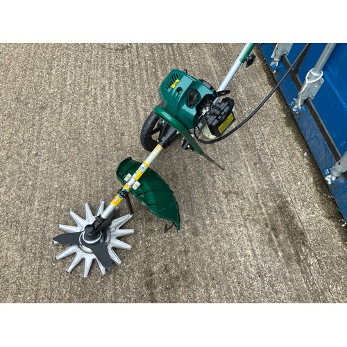 45 - Wheeled Petrol Brush Cutter - NB: One Wheel Missing