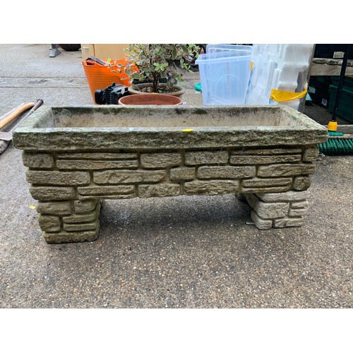 123 - Sandford Stone Planter - Brick Form - 75cm