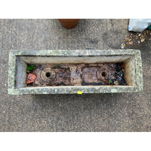 123 - Sandford Stone Planter - Brick Form - 75cm