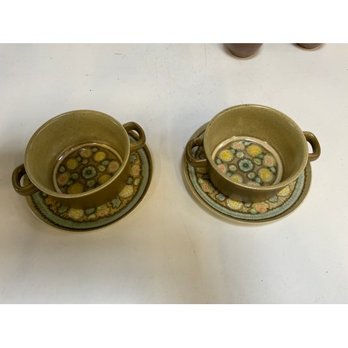 306 - 6x Franciscan Consomme Bowls and Branksome Coffee Set