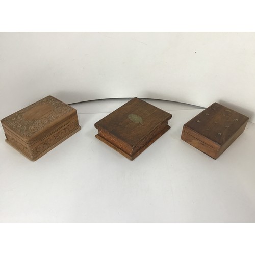 269 - 3x Treen Boxes