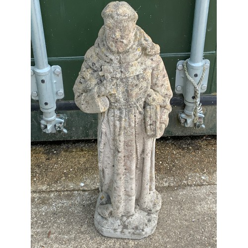 110 - Concrete Garden Statue of Saint Francis - 66cm High