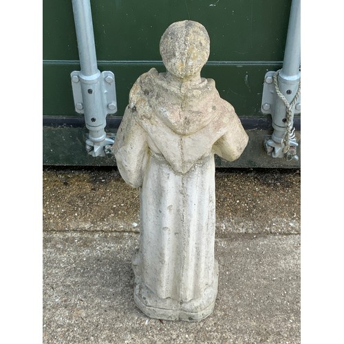 110 - Concrete Garden Statue of Saint Francis - 66cm High