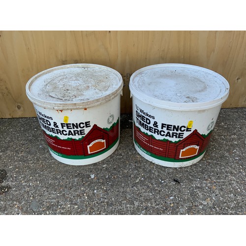 87 - 2x Part Tubs of 12 Litre Wickes Timbercare