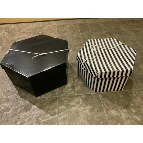 309 - 2x Hat Boxes and 8x Ladies Hats