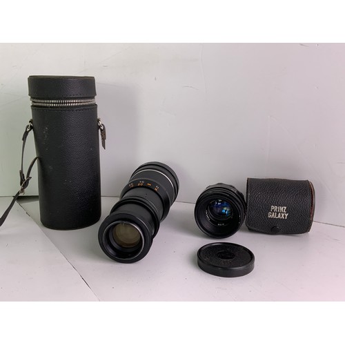 193 - Cannon Sure Shot, Yashica Cameras, Lenses, Praktica Design and Go Binoculars