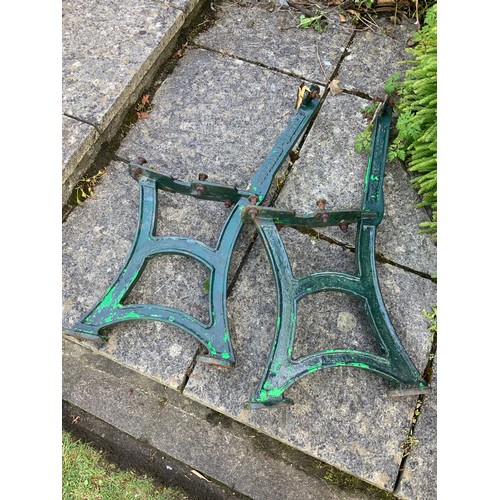 107 - Pair of Cast Iron Bench Ends - Bennetts Stockport