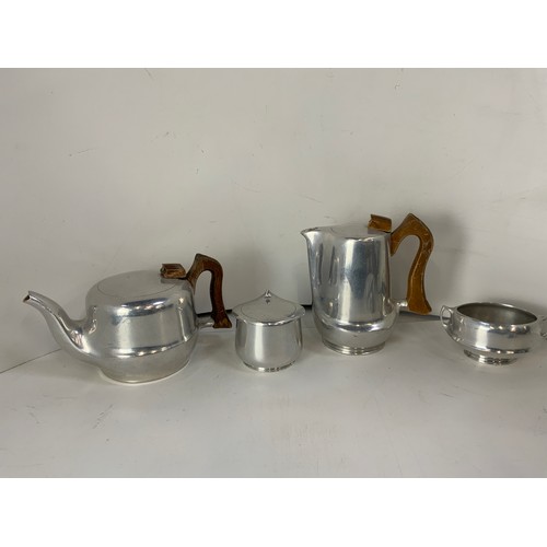 276 - Retro 5 Piece Picquotware Tea Set and Tray