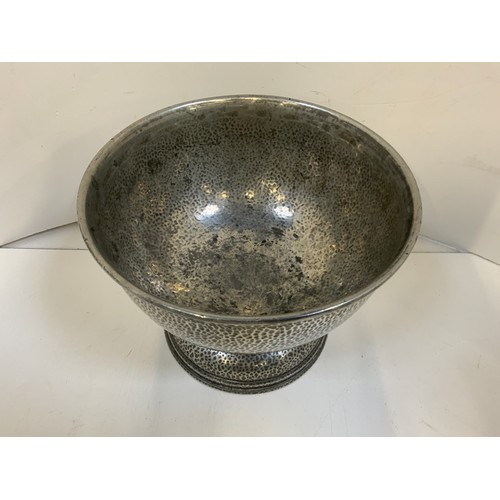 318 - Tudric Pewter Bowl retailed by Liberty of London Design No 0831 17cm x 23cm