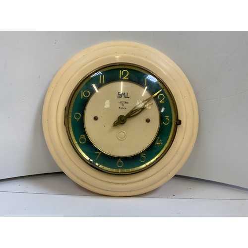 175 - SMI French Plastic/Bakelite Wall Clock