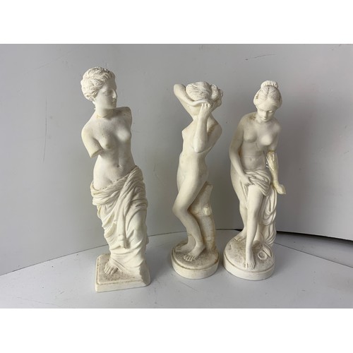 366 - 8x Composite Marble Classical Statuettes (3 Damaged)