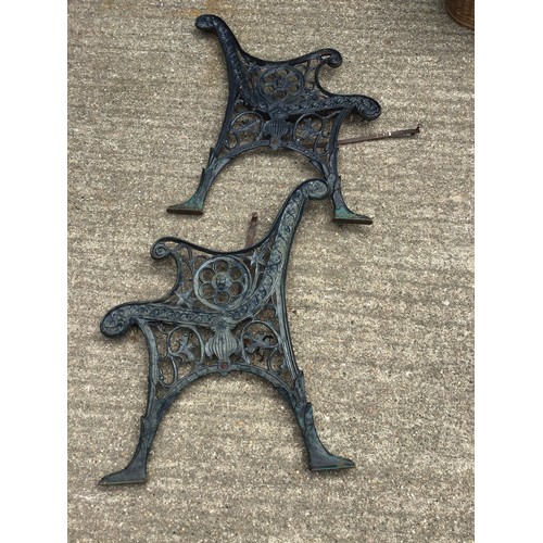 113 - Pair of Metal Bench Ends