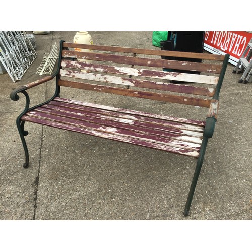 124 - Metal End Garden Bench