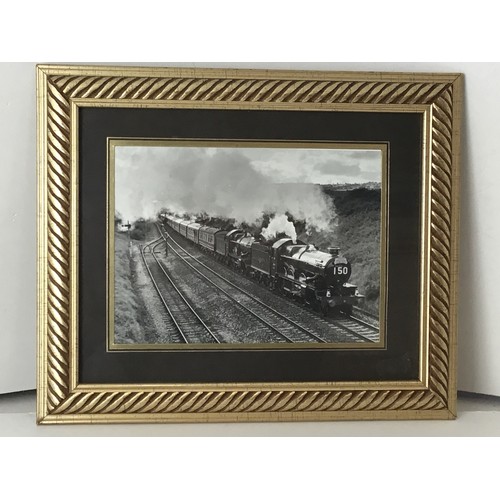 268 - Oleographic Print of King George V and Framed Photo of Great Western Railway Train