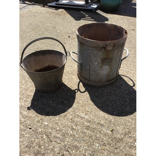 151 - Galvanised Pail and other