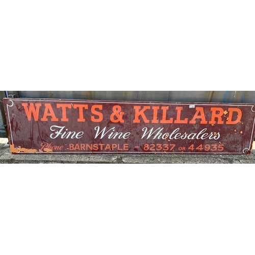 1A - Wooden Painted Advertising Sign - 194cm x 43cm