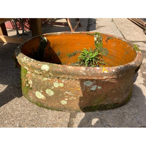 169A - Two Handled Terracotta Salter (Some Damage) - 78cm x 58cm