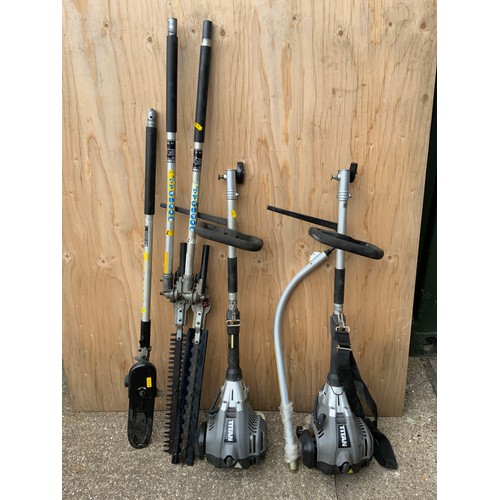 102 - 2x Titan Long Reach Hedge Cutters with Attachments