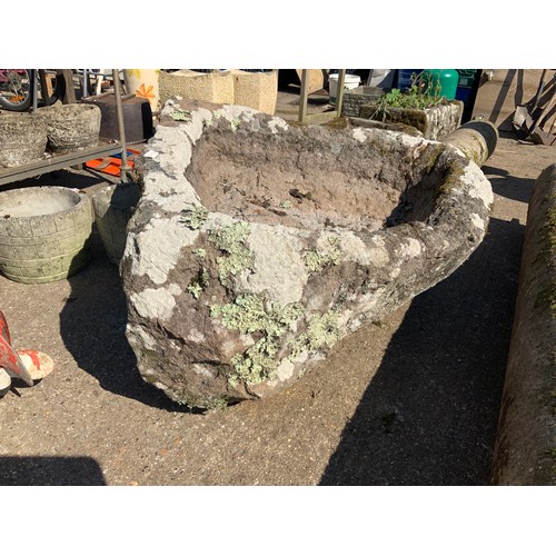 121 - Large Stone Trough - 100cm at Widest x 85cm Depth