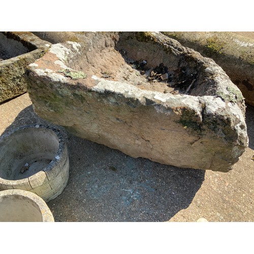 121 - Large Stone Trough - 100cm at Widest x 85cm Depth