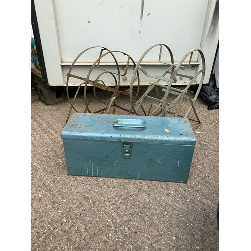 77 - 2x Reels and Tool Box