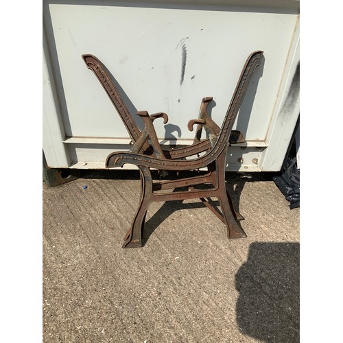 45 - Pair of Metal Bench Ends