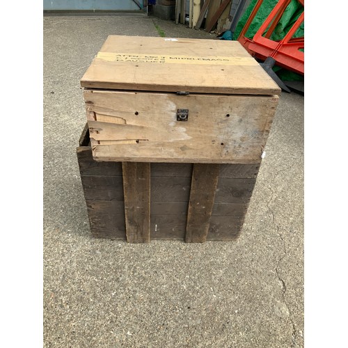 52 - 2x Wooden Boxes