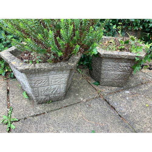 35 - Pair of Concrete Garden Planters