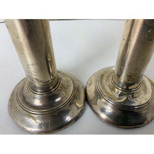 728 - 4x Silver Candlesticks - 12cm High