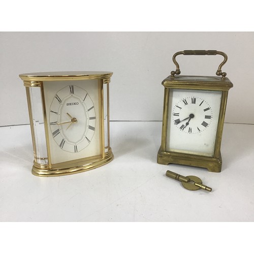 698 - Carriage Clocks - One with Key