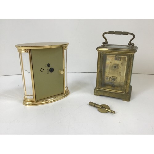 698 - Carriage Clocks - One with Key