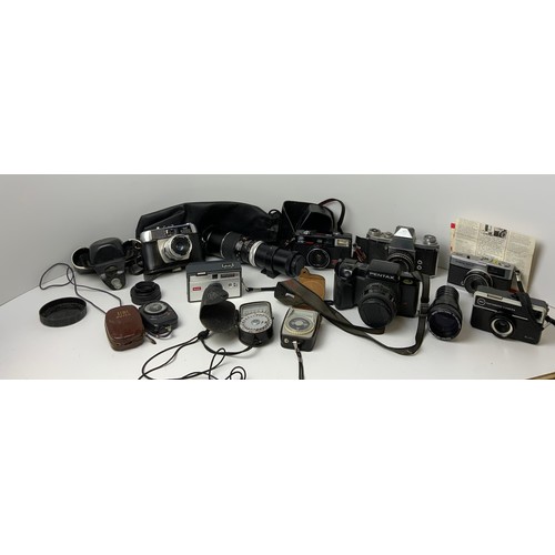 215 - Cameras, Lenses and Light Meters etc