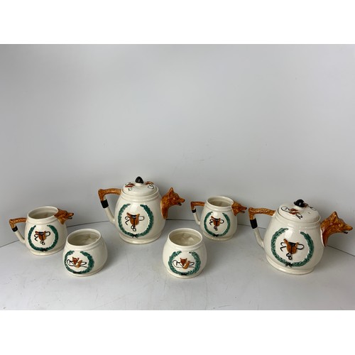 195 - Huntsman China, Teapots, Milk Jugs and Sugar Bowls