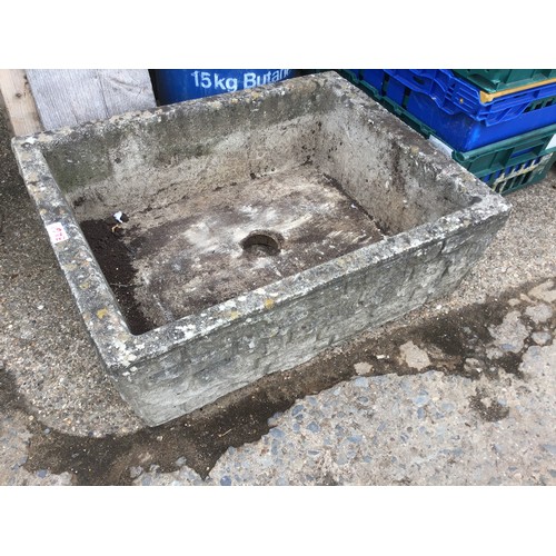 96 - Brick Form Concrete Trough - 66cm x 51cm x 21cm