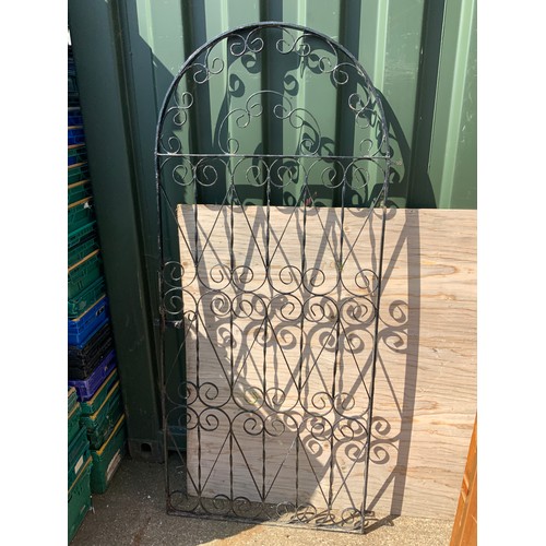 74 - Arch Top Metal Garden Gate - 78cm W x 180cm H