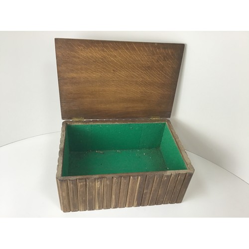 388 - Treen Box - 32cm x 23cm x 14cm