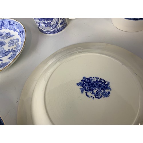 205 - Quantity of Blue and White China to Include Burleigh, Wedgewood etc