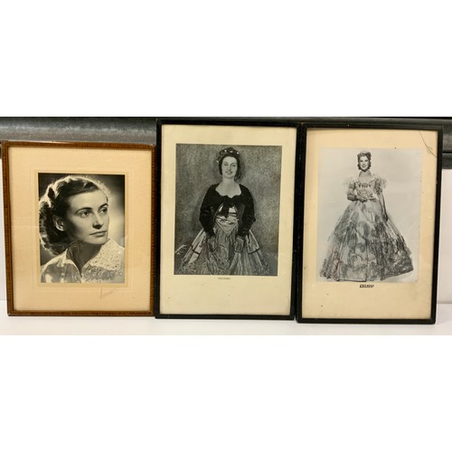 98 - 3x 1930s Framed Portrait Photos - Opera Singers and One Other