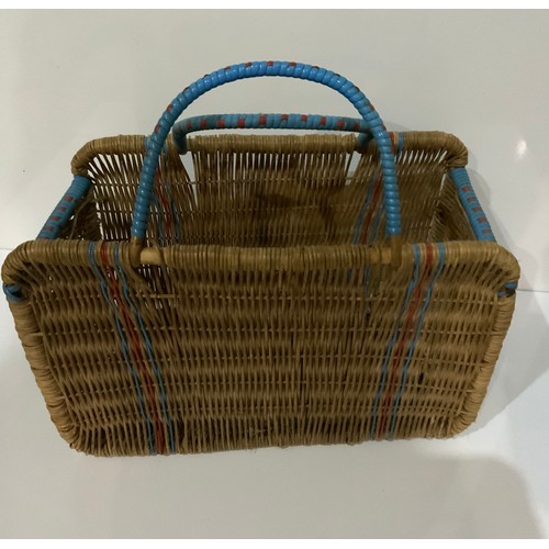 543 - 2x 1950s Shopping Baskets with Plastic Decoration