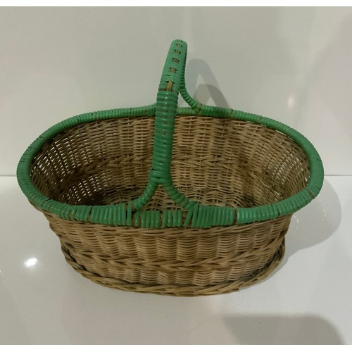 543 - 2x 1950s Shopping Baskets with Plastic Decoration