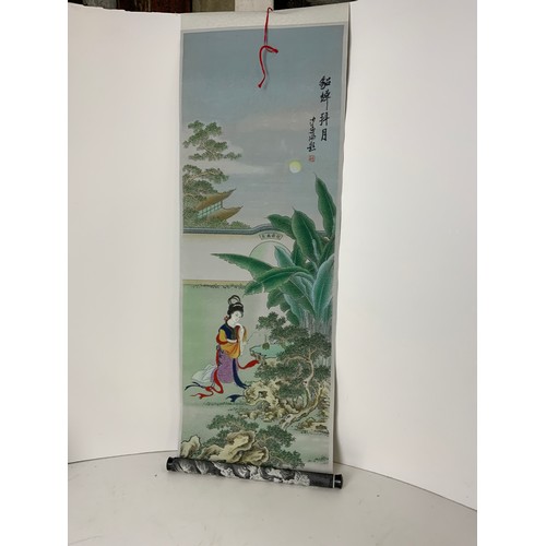 128 - Oriental Miniature Screen, Scroll and Various China etc