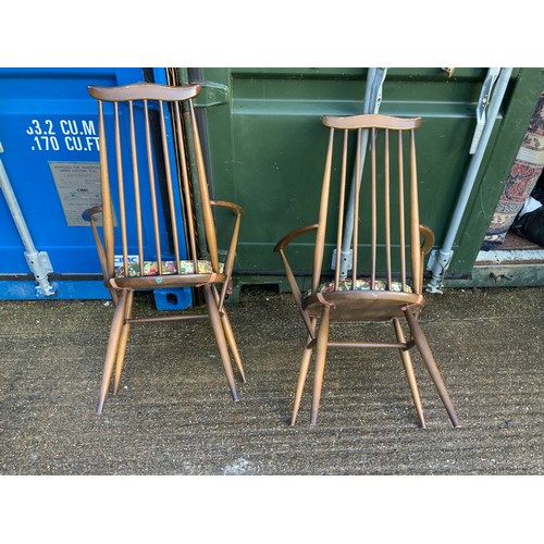 89 - Pair of Ercol High Back Chairs