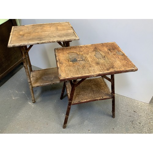 88 - 2x Bamboo Tables