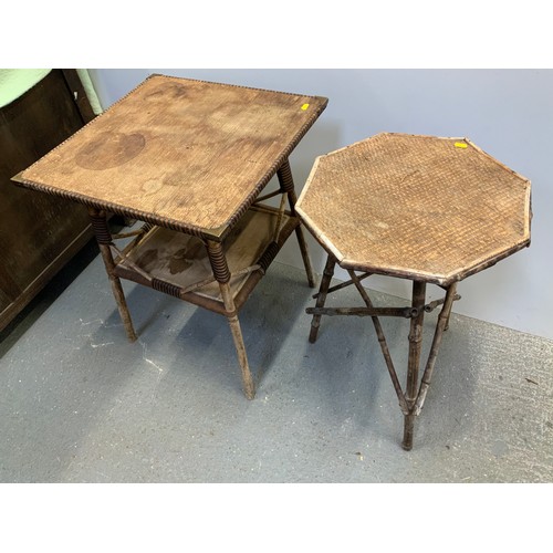 597 - 2x Bamboo Tables